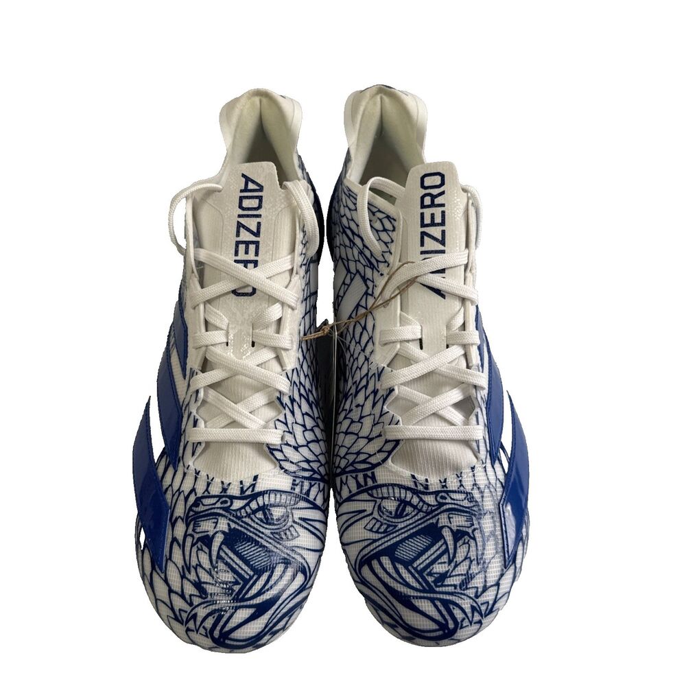 Adidas Adizero Electric II Football Cleats Blue White  IH8569 Men’s Size 10.5